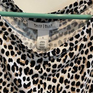 White House Back Market Women's Leopard print Short Sleeve Top